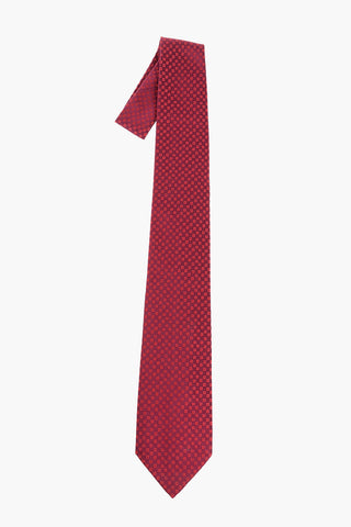 Check-Embroidered Tie