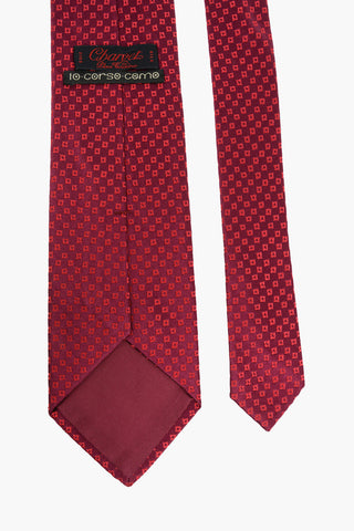 Check-Embroidered Tie