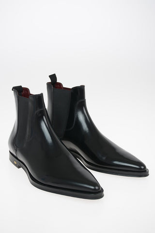 polished leather Chelsea boots