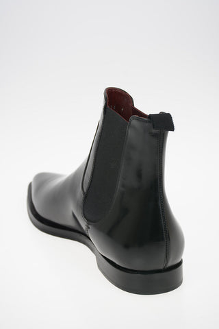 polished leather Chelsea boots
