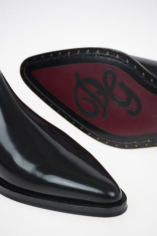 polished leather Chelsea boots