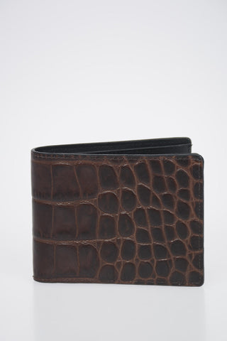 Croco Printed Leather Wallet 