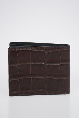 Croco Printed Leather Wallet 