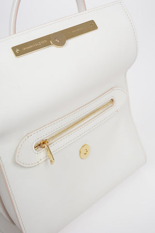 Leather THE STORY Top Handle Bag with Removable Shoulder Strap 