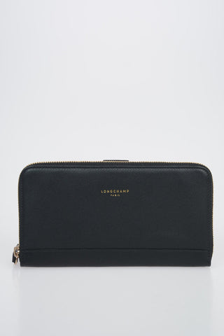 Leather Wallet with Double Compartment