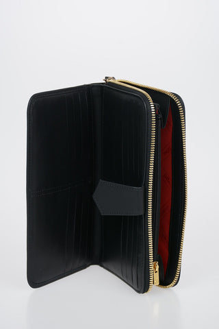 Leather Wallet with Double Compartment