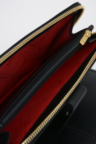 Leather Wallet with Double Compartment