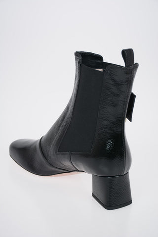 Coated Leather VIVIER CHELSEA Ankle Boots with Buckle 5 cm
