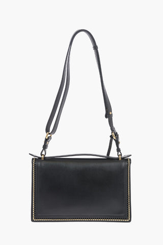Leather AILEEN Shoulder Bag with Embroidered Trimmings