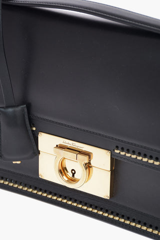 Leather AILEEN Shoulder Bag with Embroidered Trimmings