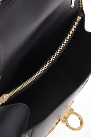 Leather AILEEN Shoulder Bag with Embroidered Trimmings