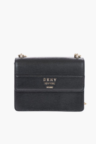 Leather Shoulder Bag AVA with Outer Pocket and Adjustable Shoulder Chain