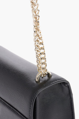 Leather Shoulder Bag AVA with Outer Pocket and Adjustable Shoulder Chain