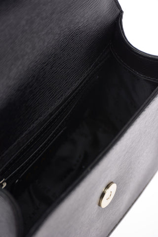 Leather Shoulder Bag AVA with Outer Pocket and Adjustable Shoulder Chain