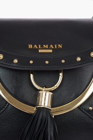 Leather DOMAINE FULL MOON Saddle Bag with Studs applied