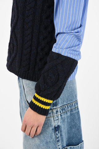 MM1 V-Neck Aran Sweater