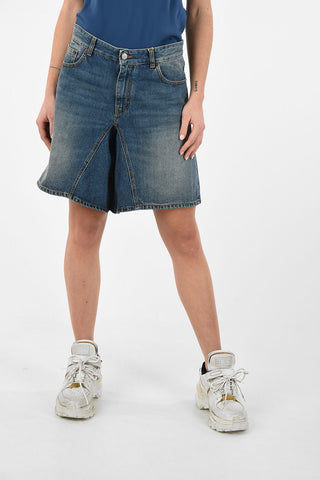 MM6 Mid-Rise Waist Stonewashed Shorts