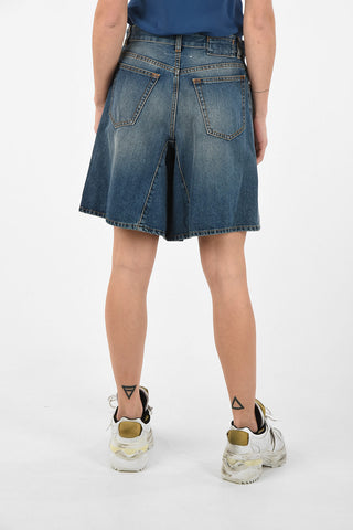 MM6 Mid-Rise Waist Stonewashed Shorts