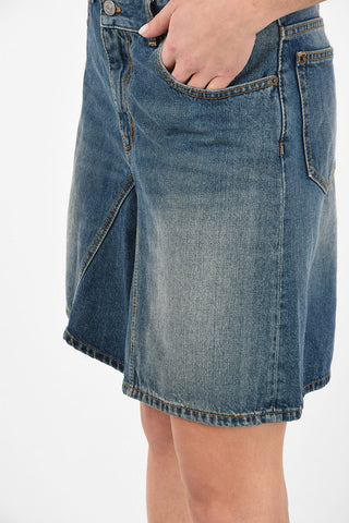 MM6 Mid-Rise Waist Stonewashed Shorts