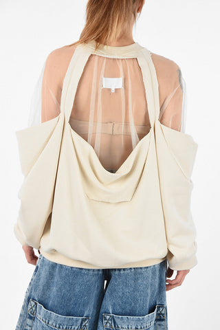 MM0 Cold Shoulder Crew-Neck Sweatshirt