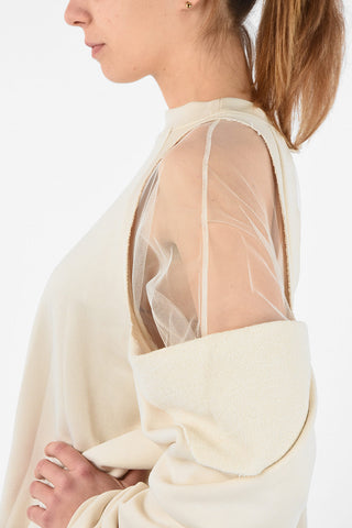MM0 Cold Shoulder Crew-Neck Sweatshirt