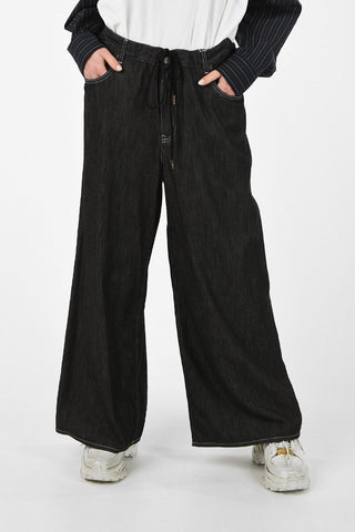 MM6 Drawstring Waist Baggy Jeans