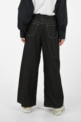 MM6 Drawstring Waist Baggy Jeans