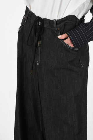 MM6 Drawstring Waist Baggy Jeans