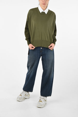 MM6 Asymmetrical Crew-Neck Sweater