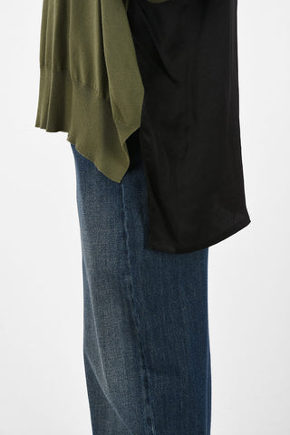 MM6 Asymmetrical Crew-Neck Sweater