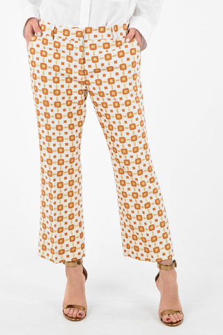 Geometric Pattern SANDY straight pants