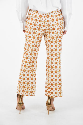Geometric Pattern SANDY straight pants