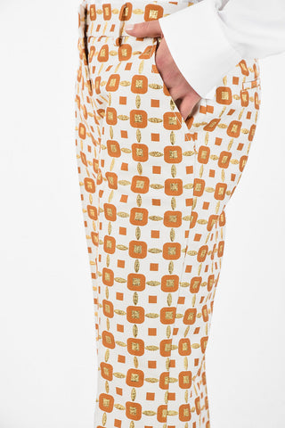 Geometric Pattern SANDY straight pants