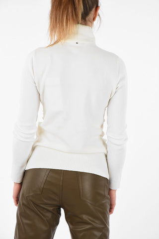 Drapped turtle-neck sweater