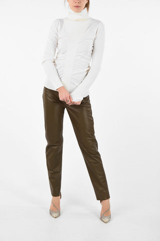 Drapped turtle-neck sweater
