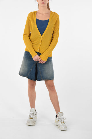 MM4 V-Neck Ribbed Cardigan