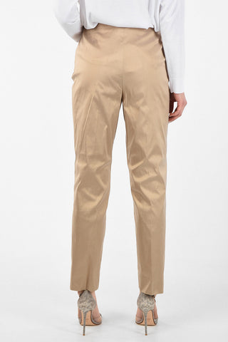 silk side-zip fastening pants