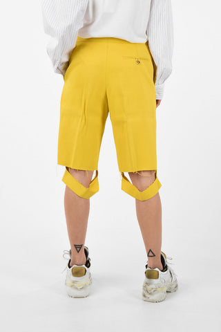 MM1 Vintage Effect Double Pleats Shorts