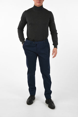 Stretchy Wool Regular Waist Pants