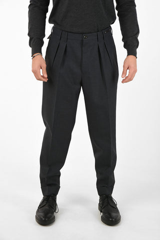 ANIMAL AL Double Pleat Pants With Belt Loops