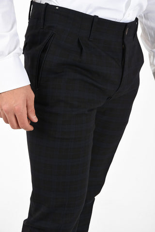 Single Pleat Tartan Pants