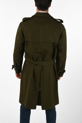 Wool Double Breasted Coat with Belt