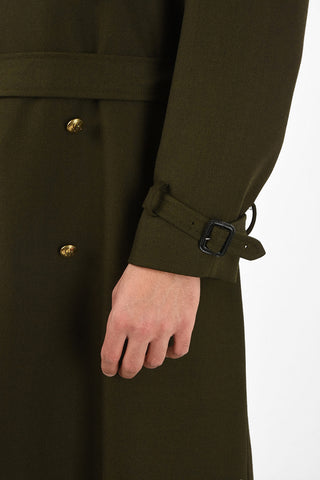 Wool Double Breasted Coat with Belt