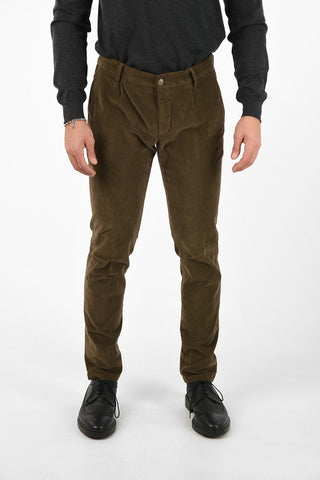 Velvet Mid Waist Straight Pants