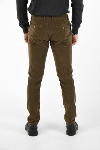 Velvet Mid Waist Straight Pants