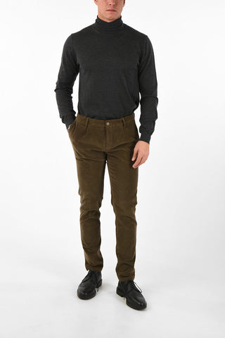 Velvet Mid Waist Straight Pants