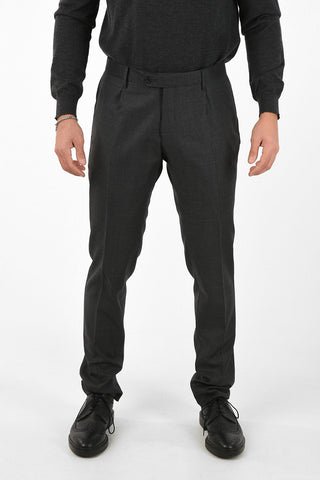 Straight Pants with Hook Closure