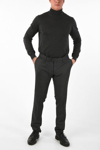 Straight Pants with Hook Closure