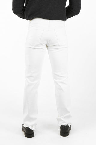 Frayed Hem Straight Fit Jeans 18cm