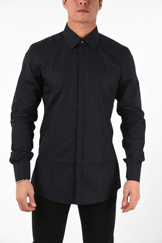 Camicia GOLD con Logo Ricamato All Over